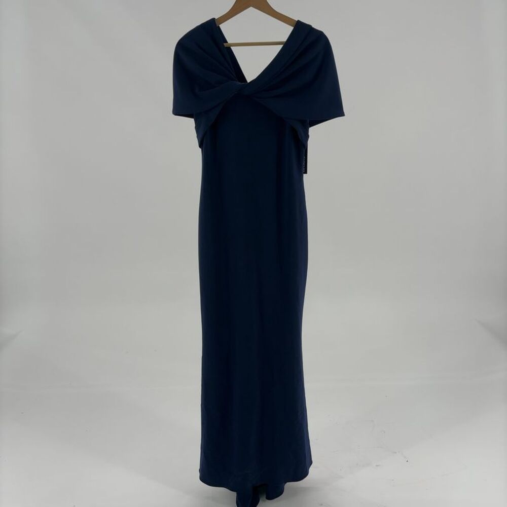 Badgley Mischka Twist Drape Gown